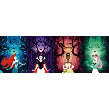 Puzzle Panoramatické puzzle CLEMENTONI Disney princezny a záporáci 1000 dílků
