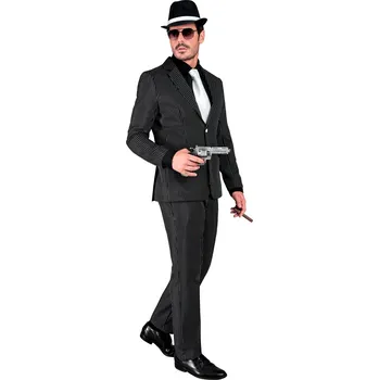 Karnevalový kostým Pruhovaný oblek kostým gangstera Pánská velikost: XL (54-56)