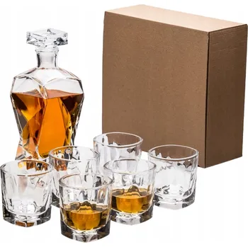 Sklenice Karafa + 6 sklenic na whisky + gravírování
