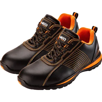 Pracovní obuv Pracovní kožené polobotky SB NEO TOOLS – ocelová špička, velikost 42