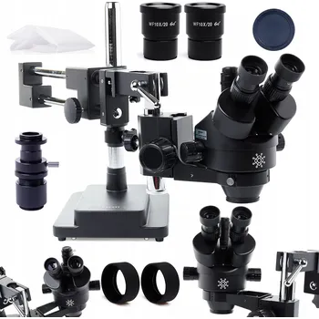 Optický mikroskop Techrebal trinokulární černý 7-45x