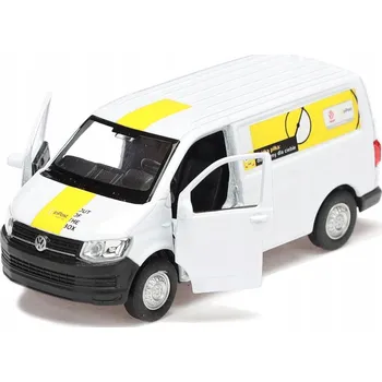 autíčko KOVOVÝ MODEL AUTA VOLKSWAGEN T6 BUS KURIÉR INPOST dodávka