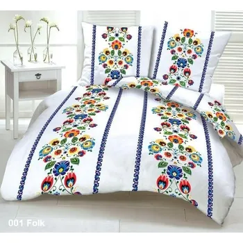 Povlečení Krepové povlečení 140x200 Lowicz, bílo-modré