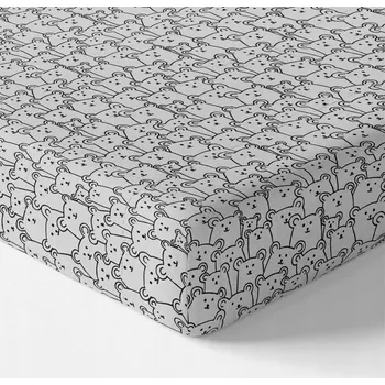Prostěradlo Prostěradlo jersey s motivem medvídka šedé 120x60