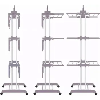 Skládací stojanová sušák na prádlo XXL na kolečkách, nosnost 40 kg