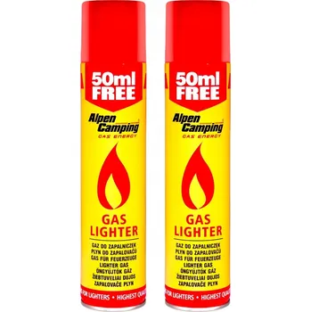 Zapalovač Plynový Zapalovač Alpen Camping + plyn do zapalovačů