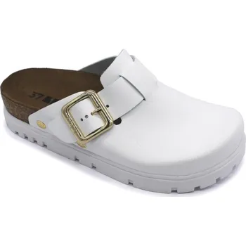 Dámská obuv Leon 6000 Dámské korkové pantofle na platformě - Bílá Velikost: 36