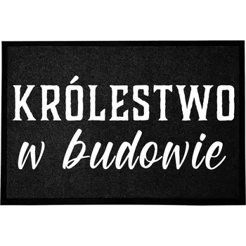 Rohožka ČERNÁ VSTUPNÍ ROHOŽKA 40X60CM KE DVEŘÍM - KRÁLOVSTVÍ VE VÝSTAVBĚ (Zábavný nápis)