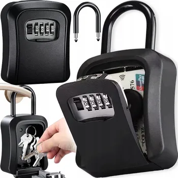 Trezor SEJF NA KLÍČE kovový SKŘÍŇKA SCHRÁNKA KAZETA SILNÁ SKRÝŠKA S KÓDEM