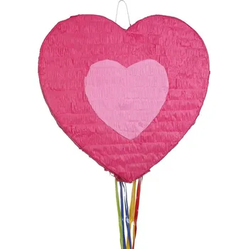 Obraz Amscan piňata srdce růžové 50x48x9 cm