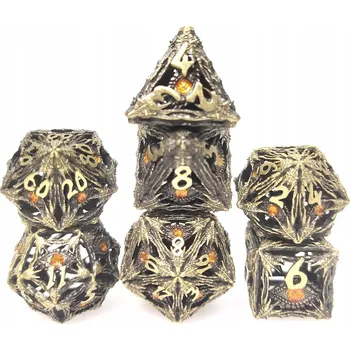Příslušenství k deskovým hrám POHLED LUCIFERA SADA 7 KOVOVÝCH RPG kostek