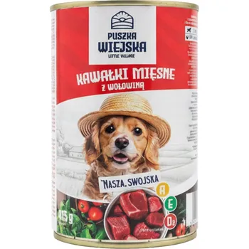 Krmivo pro psa VLHKÉ KRMIVO PRO PSA KONZERVY VENKOVSKÉ KOUSKY MASA V OMÁČCE S HOVĚZÍM MASEM 415G