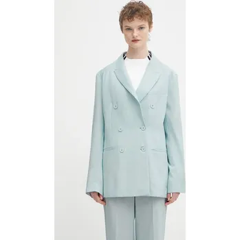 Dámské sako Vlněné sako Fiorucci Double Breasted, M, modrá, 50X