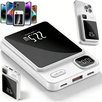 Powerbanka MAGNETICKÁ BEZDRÁTOVÁ POWERBANKA Indukční 10000mAh 22,5W PD + KABEL