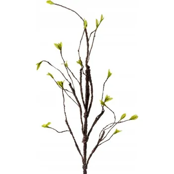 umělá květina Dlouhá umělá větev se svěžími světle zelenými listy - 130 cm