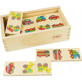 Desková hra Domino Bigjigs Toys Dopravní prostředky dřevěné
