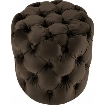 Taburet Taburet podnožka Sametová otomana čalouněná Drancy hnědá