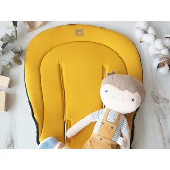 2. jakost | Podložka do kočárku prodloužená (dijon, černý fleece)