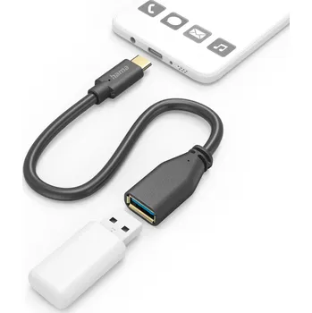 Video kabel Hama OTG redukce USB-C na USB-A, 5 Gb/s, 15 cm
