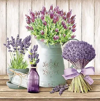 Diamantové malování Diamantové malování/Homfun - Levandulový koutek II (30x30)