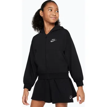 Dívčí mikina Dětská mikina Nike Sportswear Full Zip Hoodie black/flat pewter