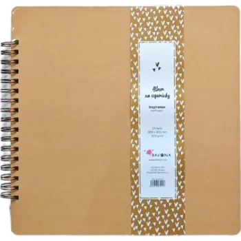 Album kroužkové Scrapbook Inspiration kraft(300g/m2, 24 listů) 30×30cm