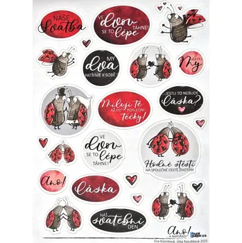 samolepka HuráPapír Samolepky A5 - ANO! …a na pořád! Kolečka