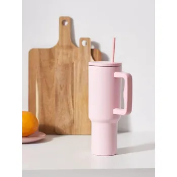 Sinsay - Znovu použitelný hrnek s&nbsp;brčkem - pastelová růžová - 052AL-03X - 052AL-03X-ONE-5