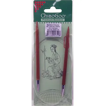 Jehlice ChiaoGoo Otočné 360° Kruhové Bambusové jehlice 100 cm 6mm (ChiaoGoo Bamboo Circulars Patina 40" (100 cm) 6mm)