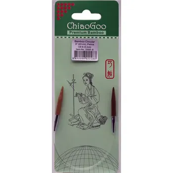Jehlice ChiaoGoo Otočné 360° Kruhové Bambusové jehlice 23 cm 5mm (ChiaoGoo Bamboo Circulars Patina 9" (23 cm) 5mm)