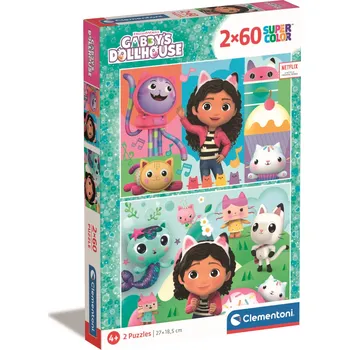 Puzzle Puzzle 2×60 dílků gabinin kouzelný domek