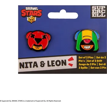 Brawl Stars set pinů (Nita & Leon)
