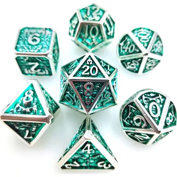 Příslušenství k deskovým hrám LEŚNÍ HNÍZDO SADA 7 KOVOVÝCH RPG kostek