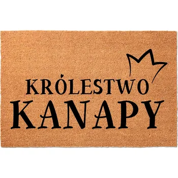 Rohožka KOKOSOVÁ VSTUPNÍ ROHOŽKA 40X60CM KE DVEŘÍM S VTIPEM - KRÁLOVSTVÍ POHOVKY