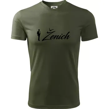Pánské tričko Ženich psací - Pánské triko Fantasy sportovní (dresovina) - XS ( Khaki )
