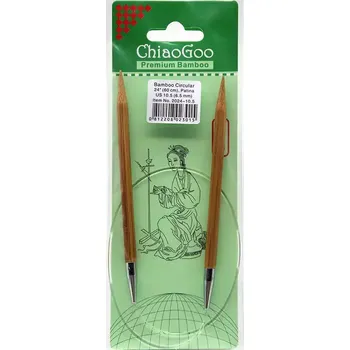 ChiaoGoo Otočné 360° Kruhové Bambusové jehlice 60 cm 6,5mm (ChiaoGoo Bamboo Circulars Patina 24" (60 cm) 6,5mm)