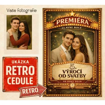 Plechová cedule Retro cedule - Výročí svatby 11 - Plast / A5 ( 20x15cm)