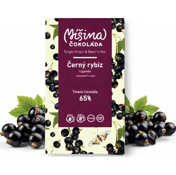 Čokoláda Tmavá čokoláda Uganda 65% s černým rybízem 50g