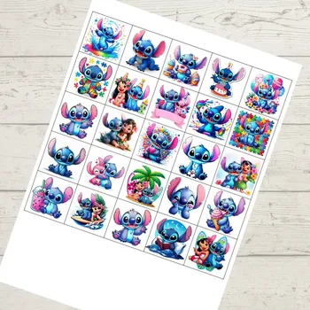 Jedlá dekorace na dort Cukrárna VeHa – Stitch – Fondánový List – 25 Kusů – Jedlé Obrázky