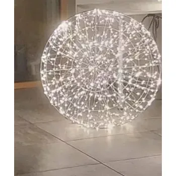 Svícen SPETEBO Venkovní led dekorace Spetebo vánoční koule bílá