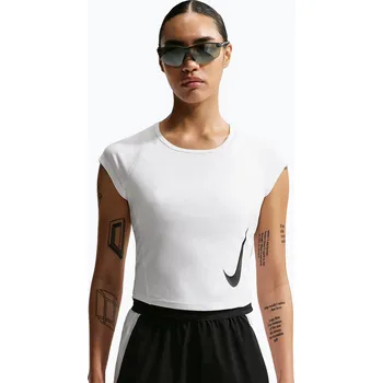 Dámské tričko Dámské běžecké tričko Nike Swoosh Run Dri-Fit white/photon dust/black