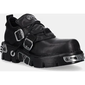 Dámská obuv Kožené polobotky New Rock METALLIC M.994.C2 černá 99X, EUR 44