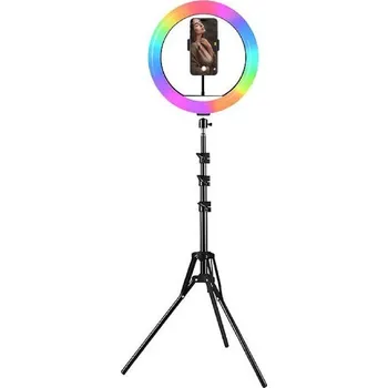 Fotoateliérová technika MG Selfie RGB kruhové + stativ 2,1 m, černé 8585067106022
