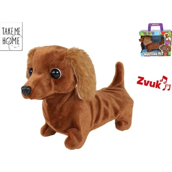 plyšák Mikro Trading Take Me Home jezevčík plyšový 19 cm na baterie se zvukem