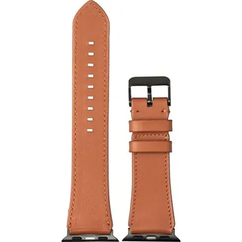 Příslušenství k chytrým hodinkám AlzaGuard Genuine Leather Band pro Apple Watch 38/40/41/42mm - sedlově hnědý