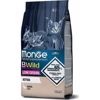 Krmivo pro kočku MONGE BWild Cat Kitten Husa 1,5 kg granule pro koťata