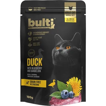 Krmivo pro kočku Bulti 100g pro kočky kapsička kachna s borůvkou a pampeliškou