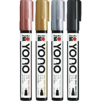 Marabu Akrylové popisovače YONO Metalické 4Ks Sada 1,5-3 mm