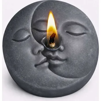 Svíčka Vonná svíčka Slunce a měsíc | 50 g | Svíčkománie3D | Barva: Černá