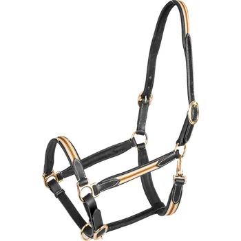 WALDHAUSEN Ohlávka kožená Oxford X-Line Waldhausen, black/beige COB